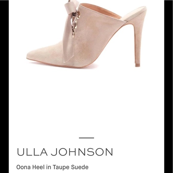 Ulla Johnson Oona Beige Tan Suede Pointed Toe Heel Mules size EU 36 US 5.5 - Picture 4 of 7
